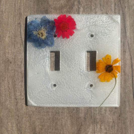 Double panel light switch cover